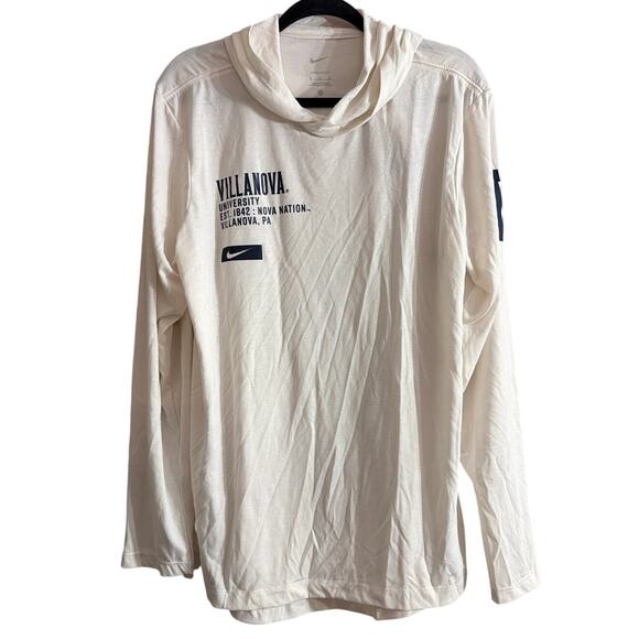Nike Men's Villanova University Dri-Fit Long Sleeve Hooded T Shirt Size Medium M - Picture 1 of 5